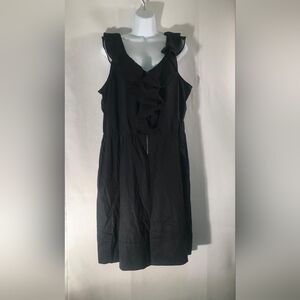  "GAP Black Ruffle V-Neck Sleeveless Fit & Flare Dress Plus Size 20".